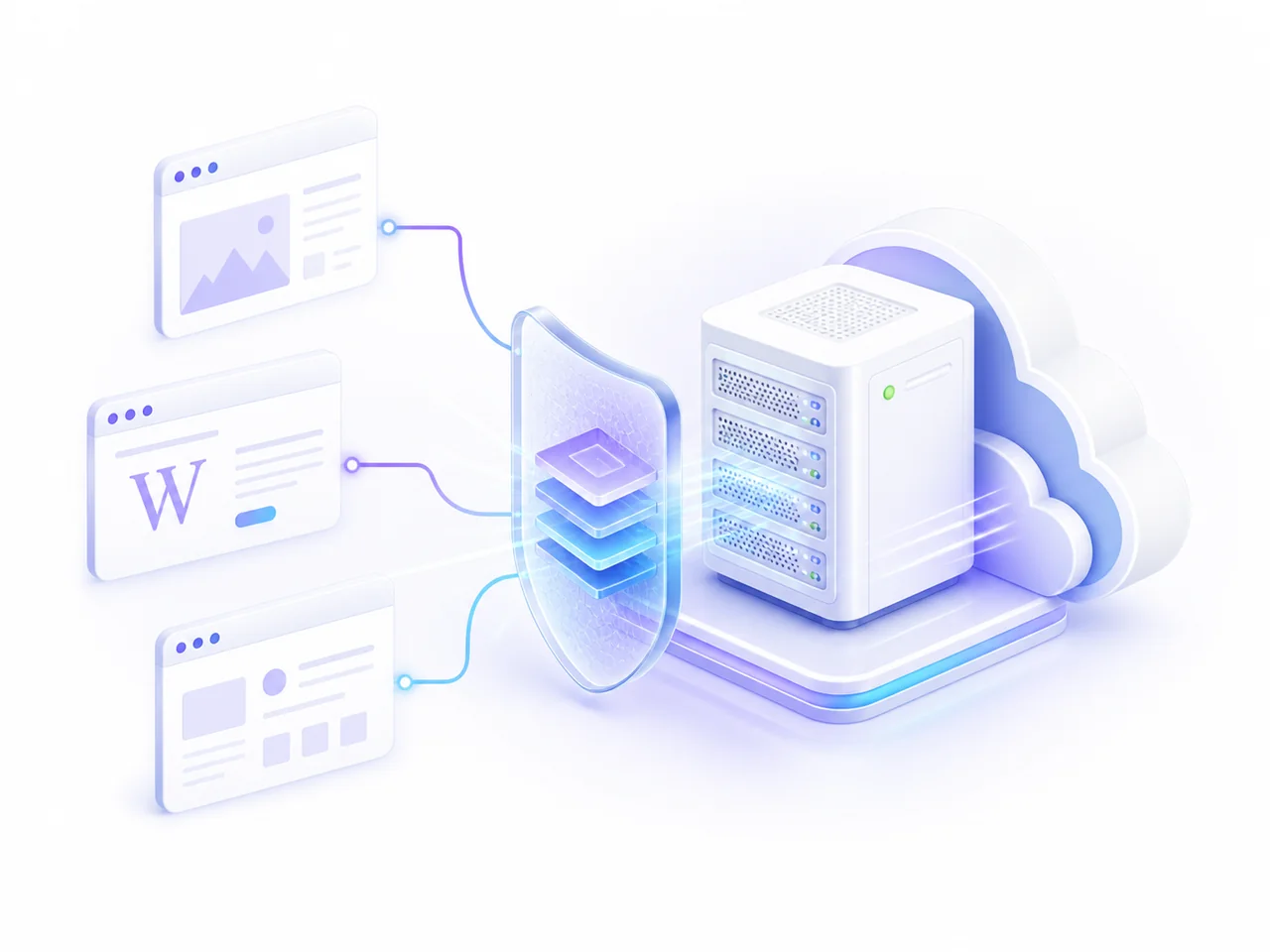 Highly optimized WordPress hosting with isolated resources and layered website security